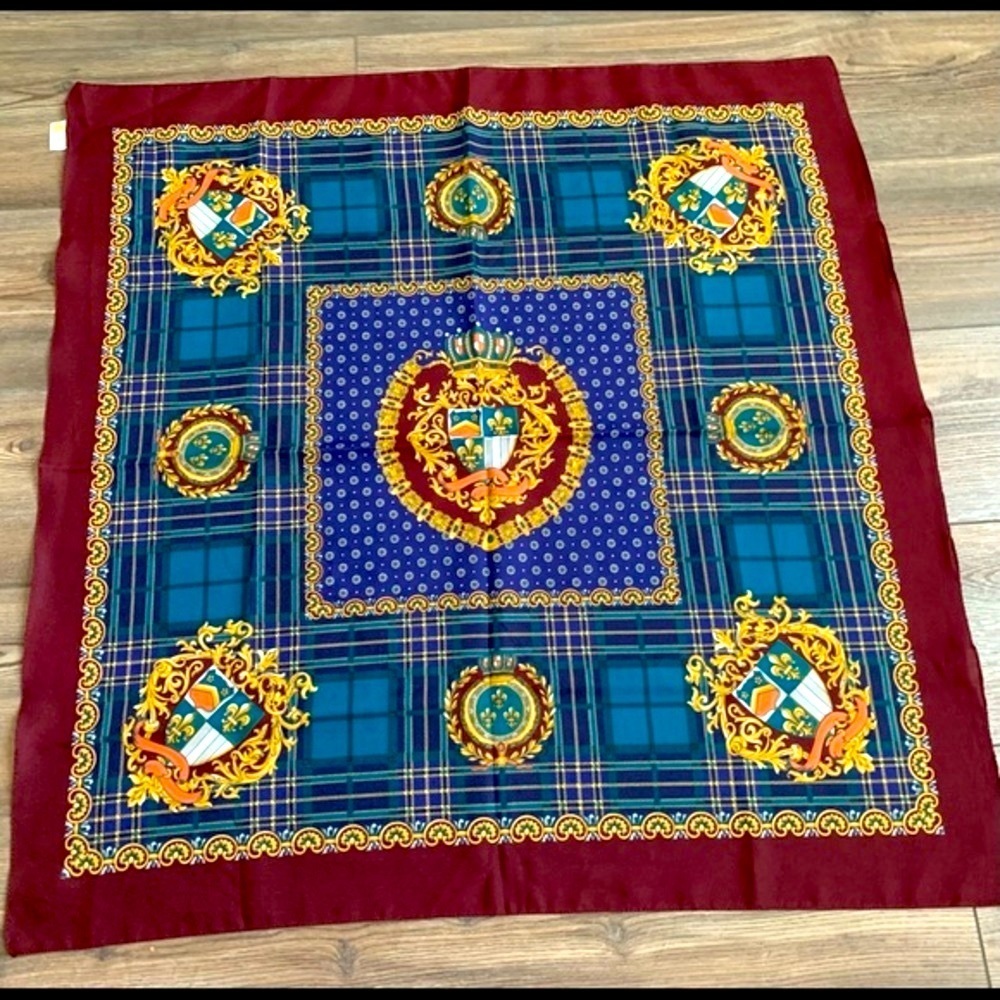 Multicolor Plaid Patterned Scarf from Italy